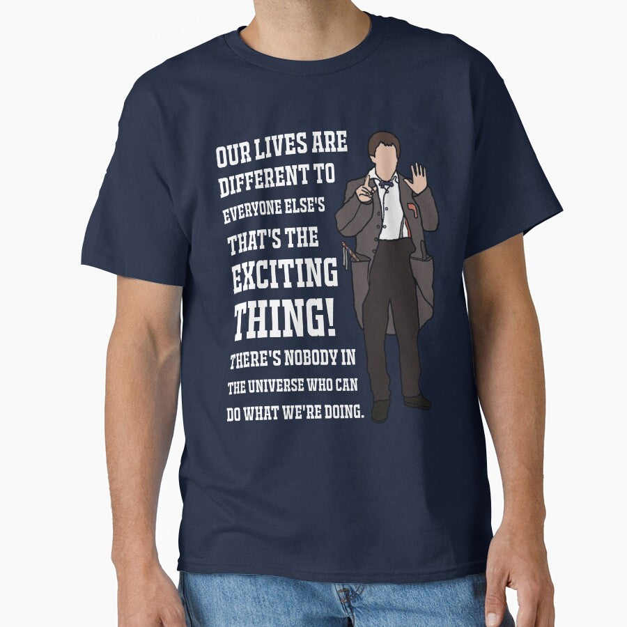 The 2nd Doctor: "Our lives are different to every one else's that's the exciting thing!" (White) by sci-fi-nerd