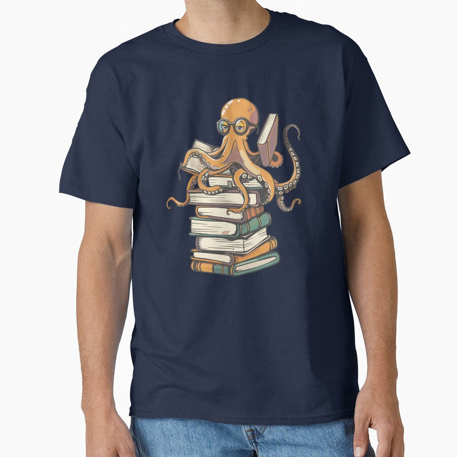 Octopus Reading Books | Book Lover Gift by xiao xuans