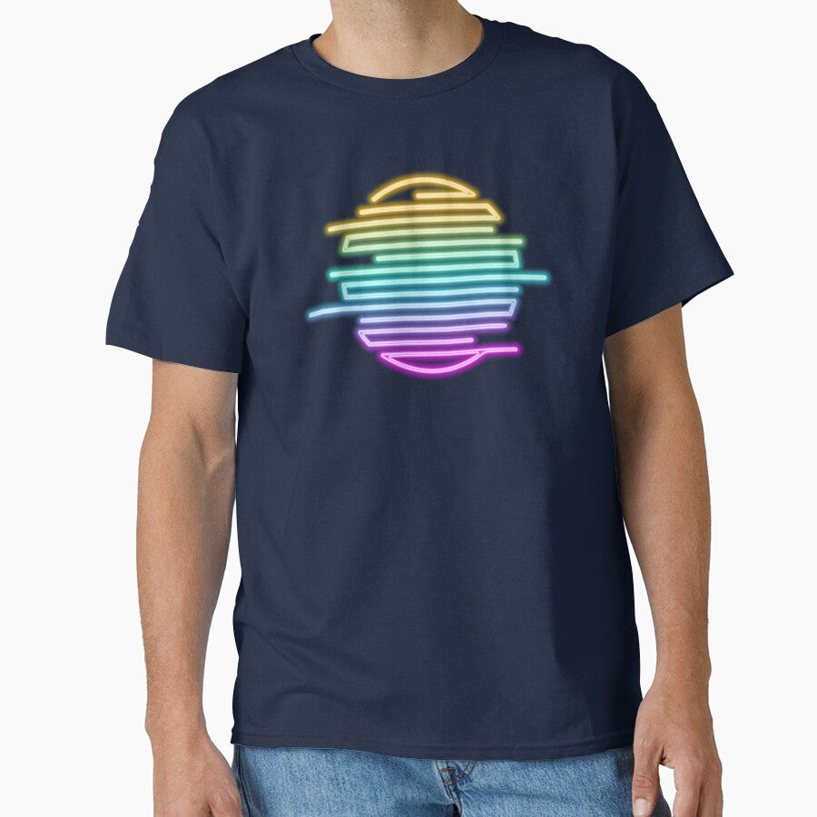 Colorful geometric neon sun by AnnArtshock