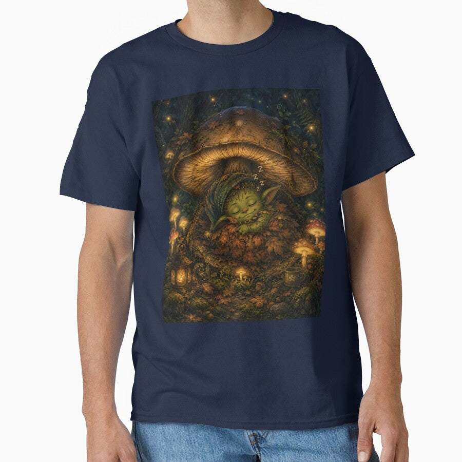 Goblincore Sleep Mode – Cozy Goblin Sleeping in Mushroom Art | Funny Night Owl Goblincore Gift by irfanshikh