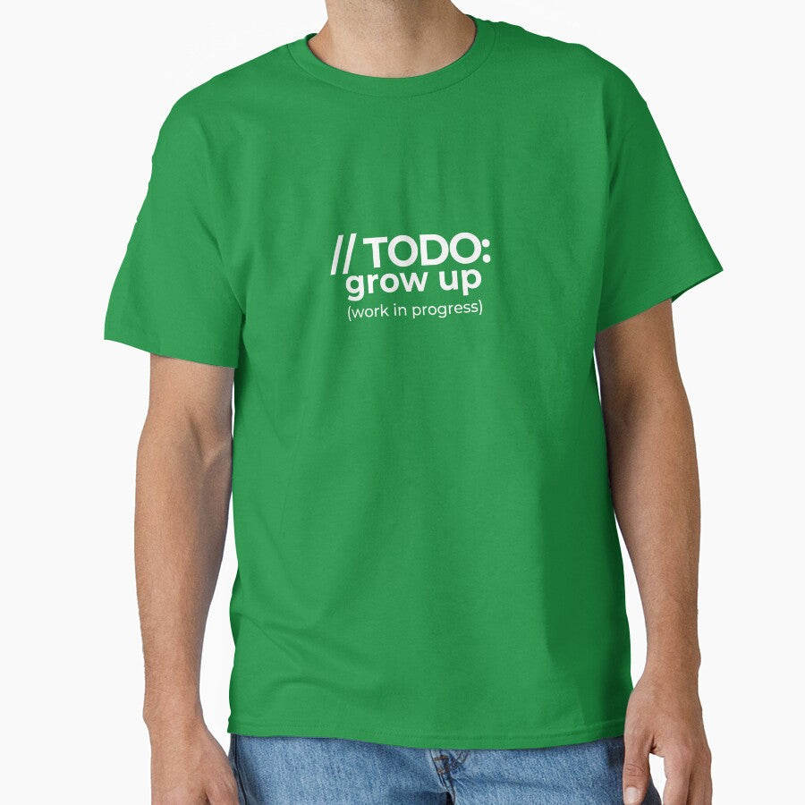 // TODO: grow up (work in progress) ? — Funny Kid Programmer T-Shirt by ShirtOverflow