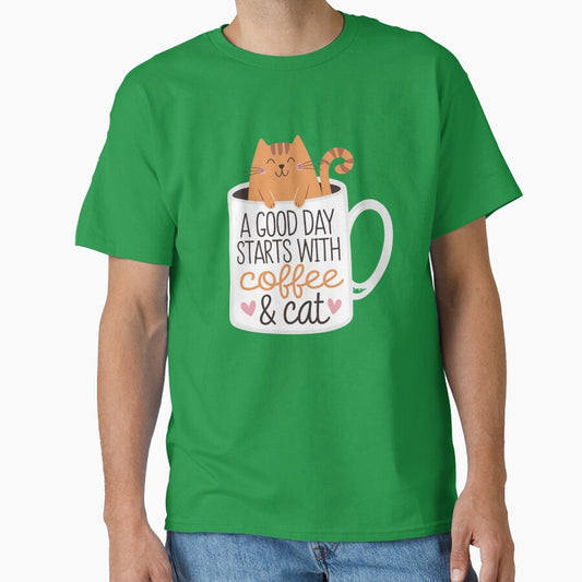 Orange Cat coffee Lover, Cute Cat humor, cat lover, cat mom, cat dad, cat family, feline lover by johnnie2749