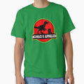 Dungeon Crawler Carl Jurassic Parody Shirt | Mongo & Princess Donut Logo Design by RollForDesignCo