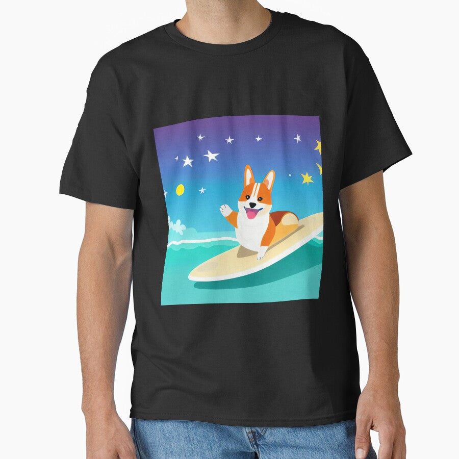 Surfing Corgi Dog by nicecorgi