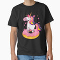 Rainbown Pastel Colors Unicorn Donut T-Shirt Funny Gift by chihai