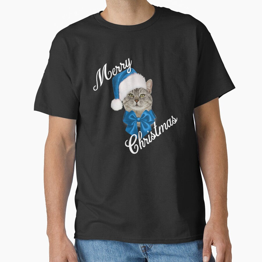 Holiday Cat Santa Blue by wilsonellis