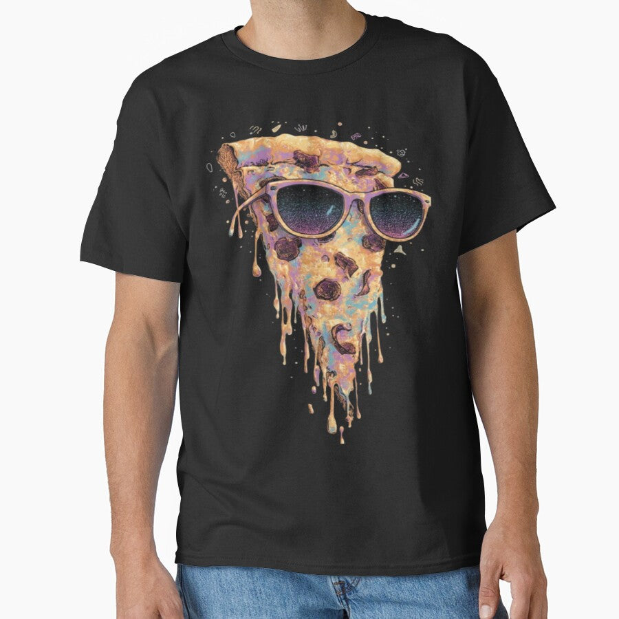 Cool Drippy Pizza Slice – Neon Sunglasses Pop Art by ZChrome