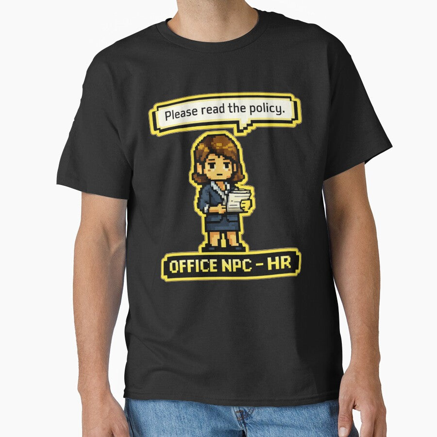 Office NPC - HR Edition Pixel Art Humor Design by HumanMess