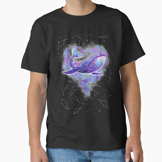 Purple Galaxy Space Whale Heart by rubydian