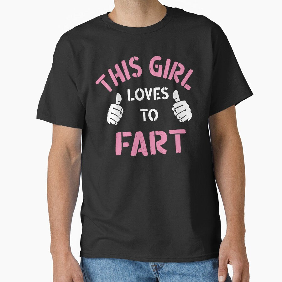 This Girl Loves To Fart, Funny Saying, Fart Jokes, Sarcastic Farting saying by Reemstudio