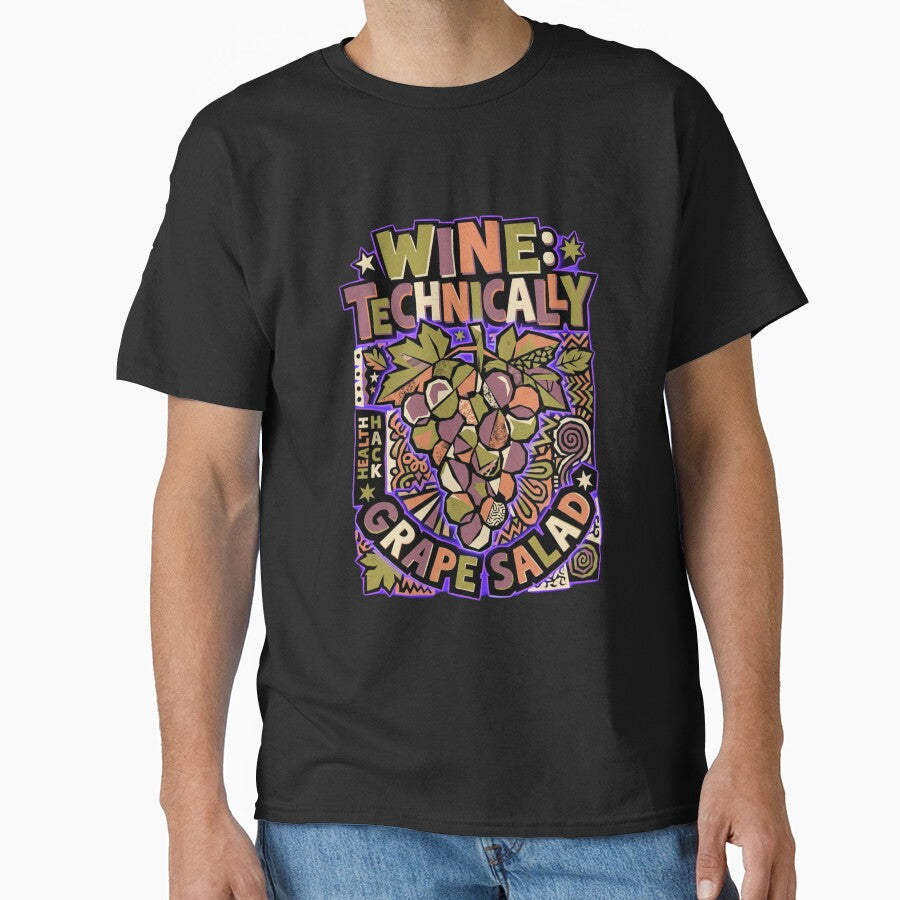 Wine Technically A Grape Salad Maximalist Mosaic Typography by JaphstarCreatives