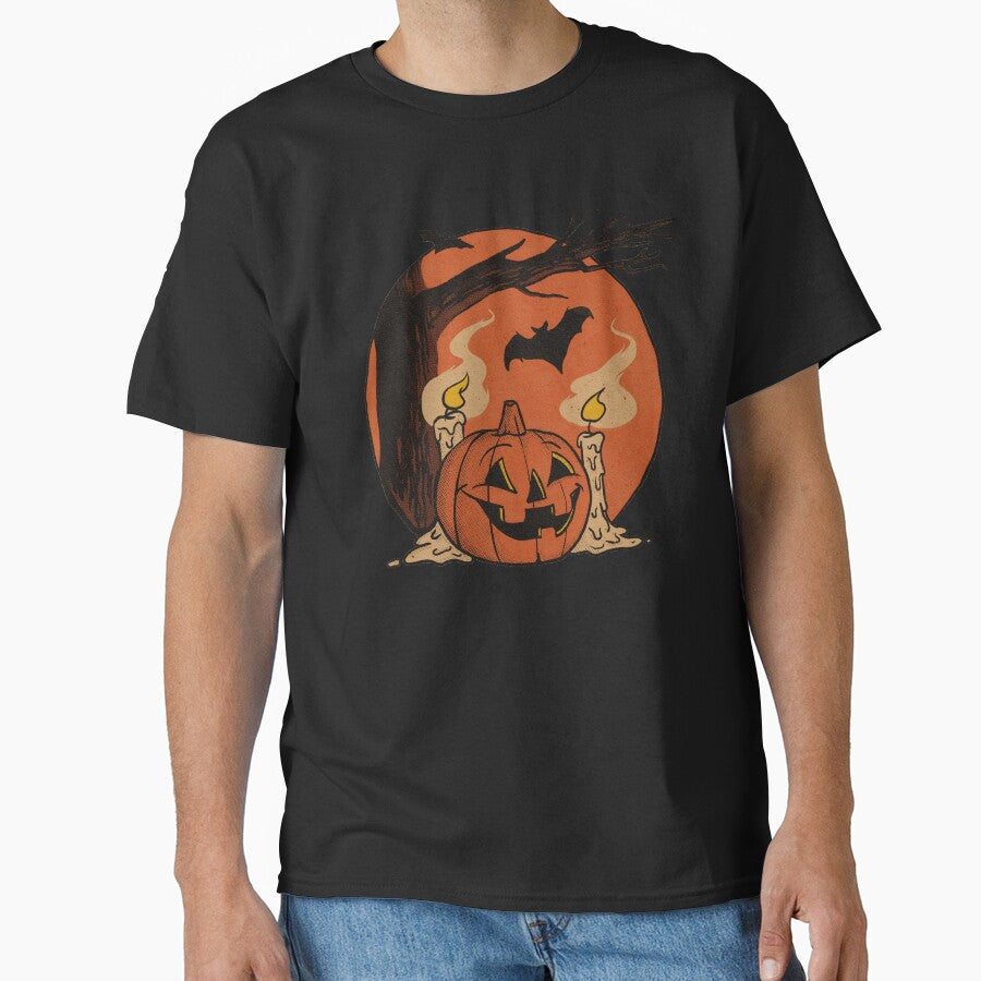 Vintage Pumpkin Scene Halloween by Pat Peterson