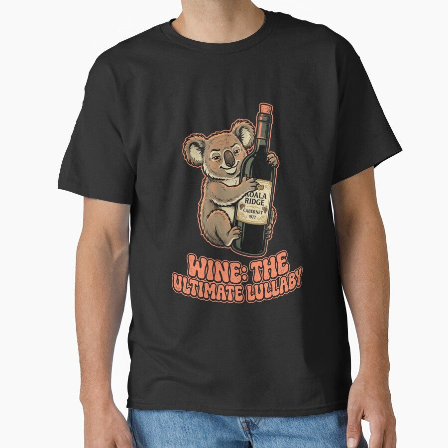 Wine The Ultimate Lullaby Koala Mascot Tee by JaphstarCreatives