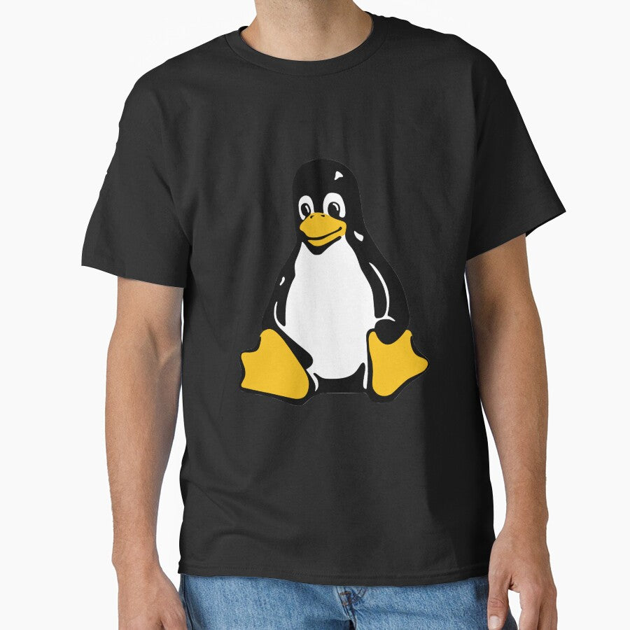 Tux Mascot T-Shirt Penguin Linux Logo by Rainwater Merch