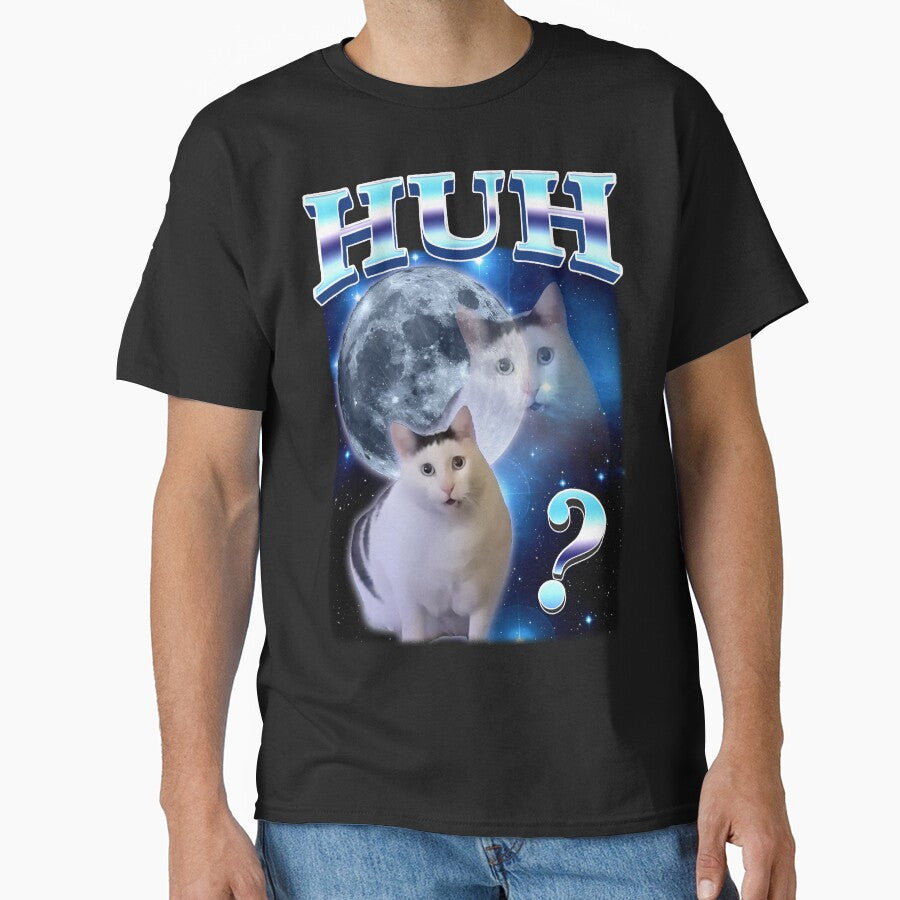 Huh Cat Funny Dank Meme Moon by MemishDesign