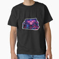 RGB Gaming Setup Cyberpunk Neon Gamer Desk Sticker by irfanshikh