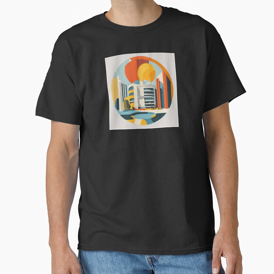 Building with pool | geometric buildings by Phoenix-Textile