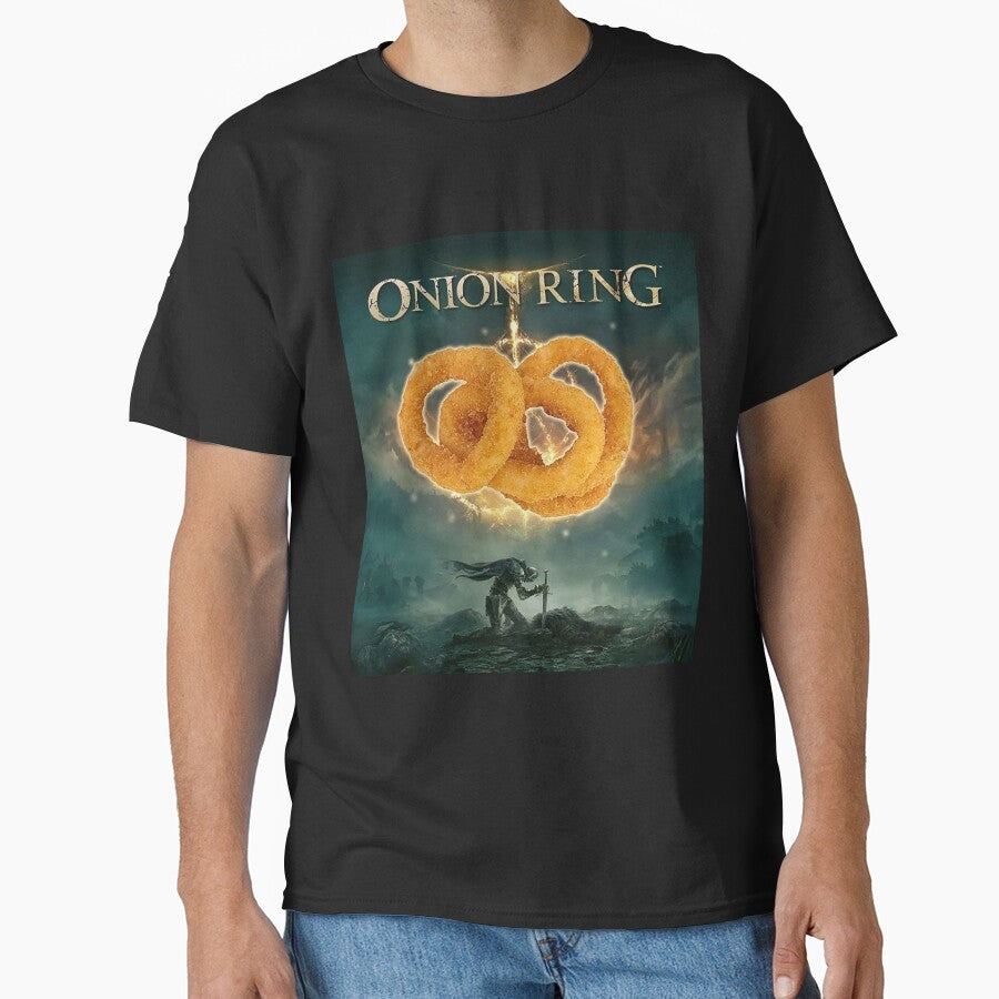 Elden Ring Parody Onion Ring T-Shirt - Perfect for Soulsborne Fans by CkerCky