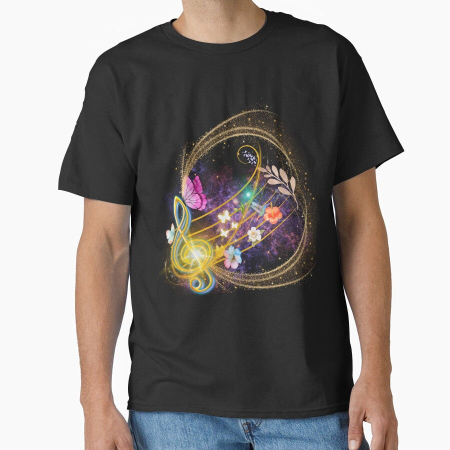 Eternal Melody: Cosmic Symphony and Flowers by Diseño que alegran tu día