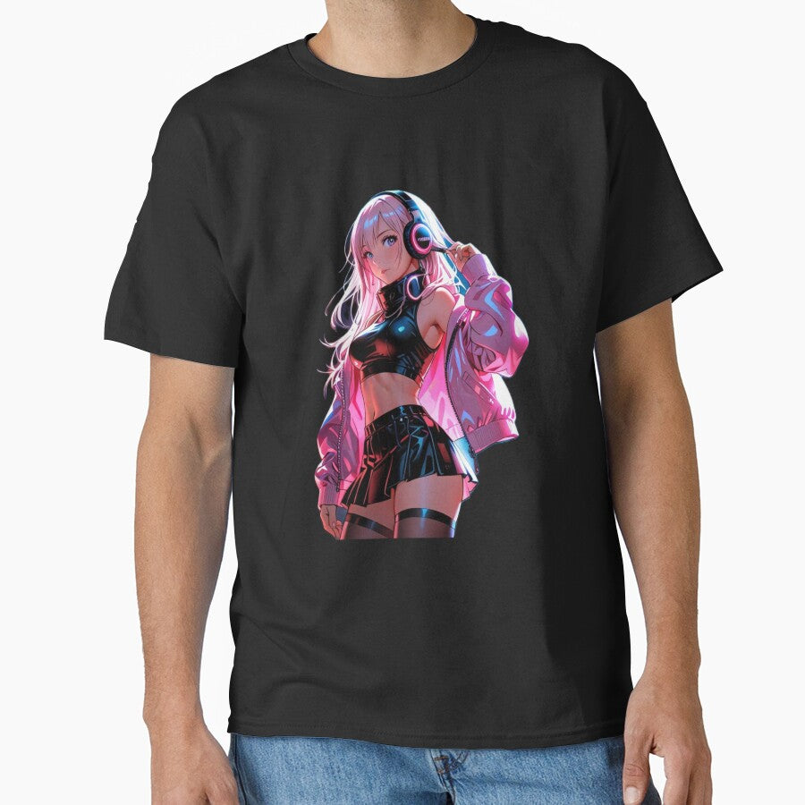 Cyber Neon Anime Girl | Futuristic Gamer Waifu Aesthetic by AnimDream