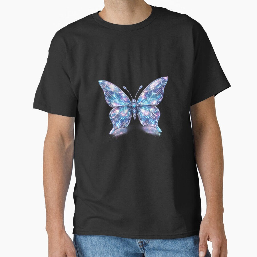 Y2K Cyber-Butterfly - Futuristic Chrome Aesthetic by Bratak