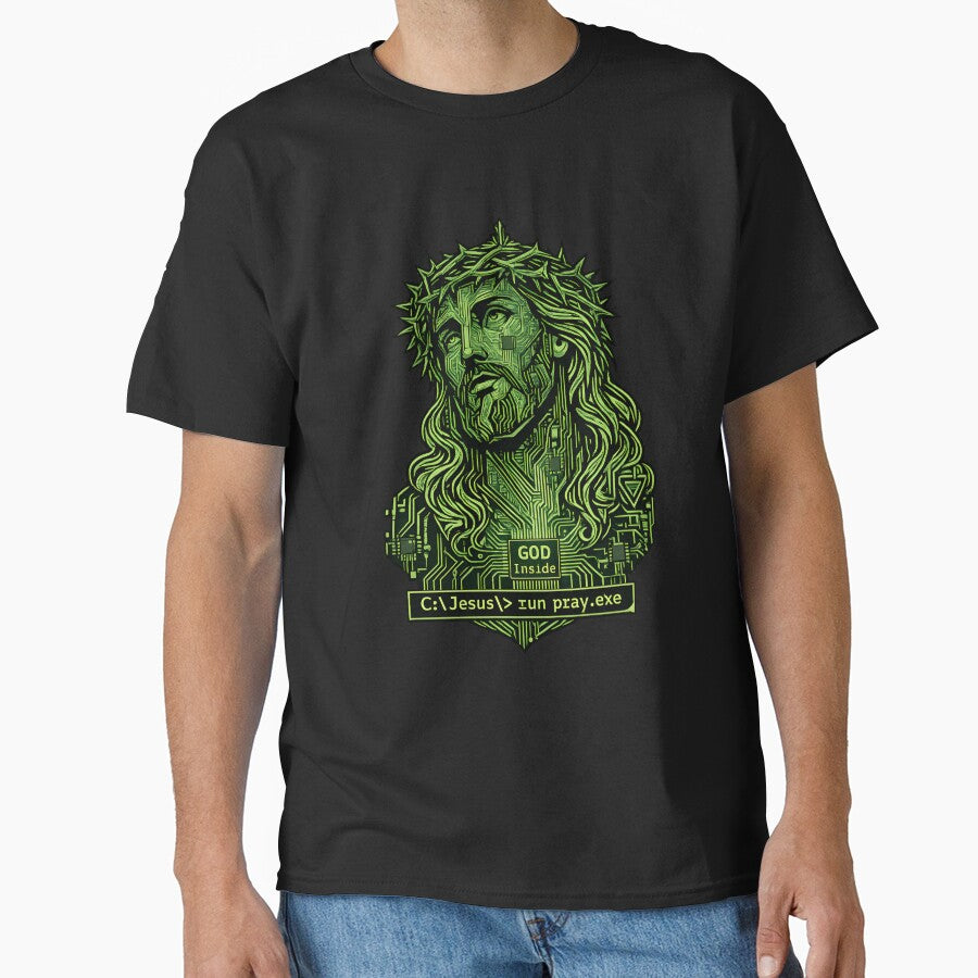 God Inside – Run Pray.exe | Christian Tech Faith Design by csamsonjr