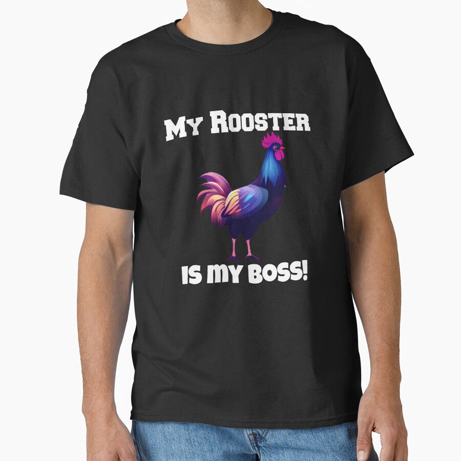 Funny Chicken Farmer Humor My Rooster Is My Boss! by fantasticdesign