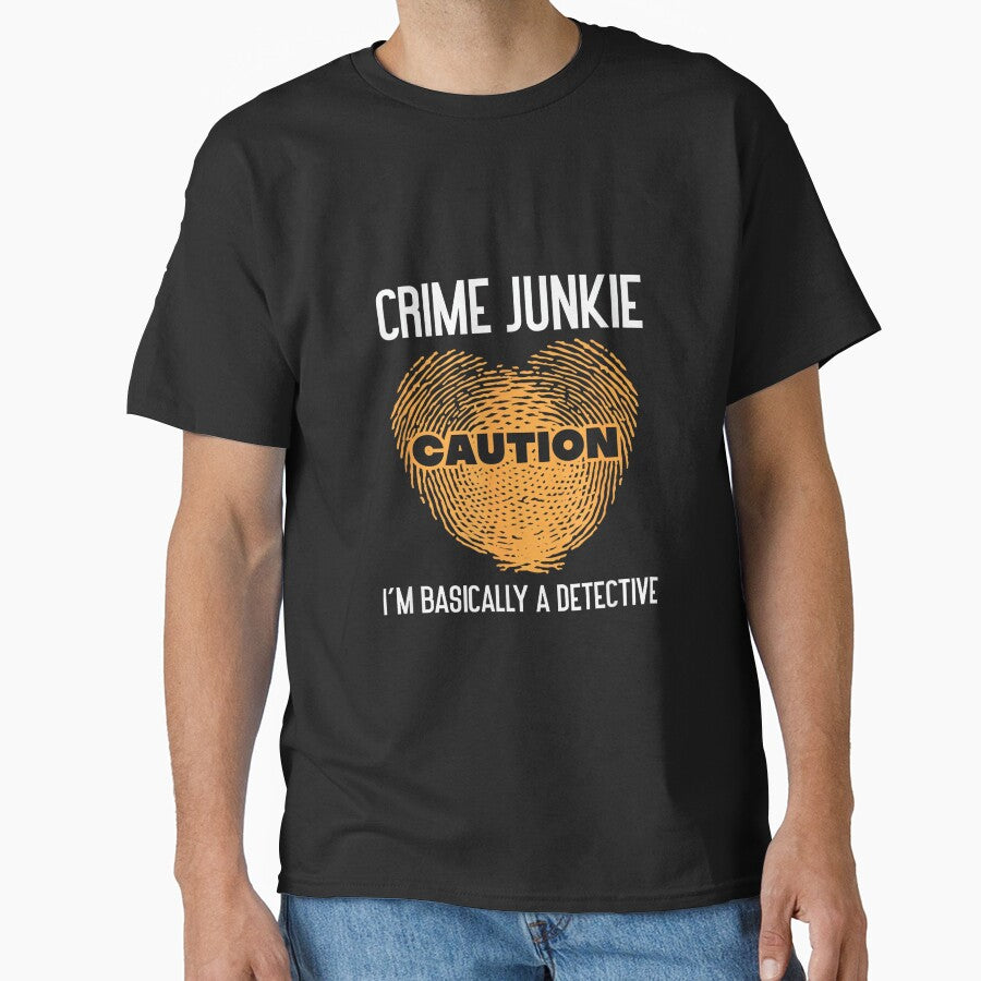 True Crime Murder Podcast Crime Mystery T-Shirt - Unisex-Adults - Black - Small - Short Sleeve - T-Shirt - True Crime Fan Podcast Junkie I'm Basically A Detective by MelanieIShelton