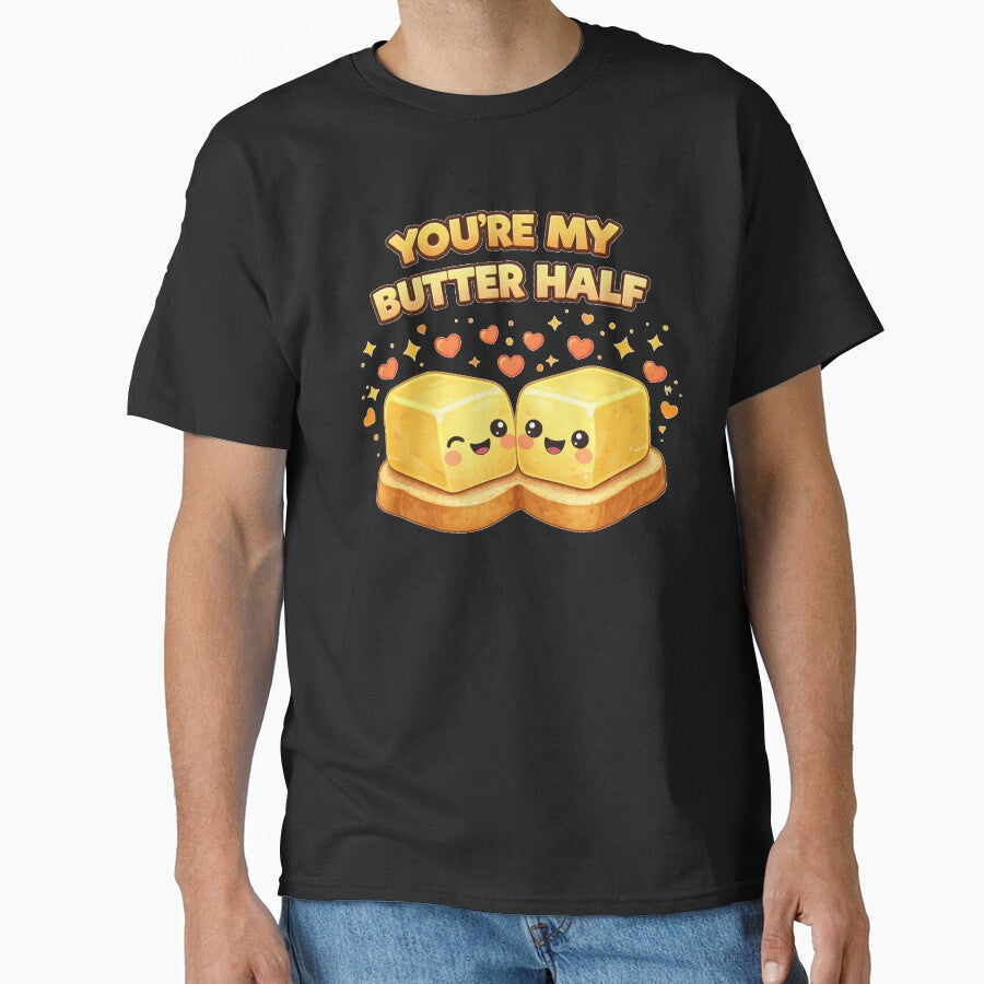 You're My Butter Half Cute Food Shirt by Papier Atelier Art