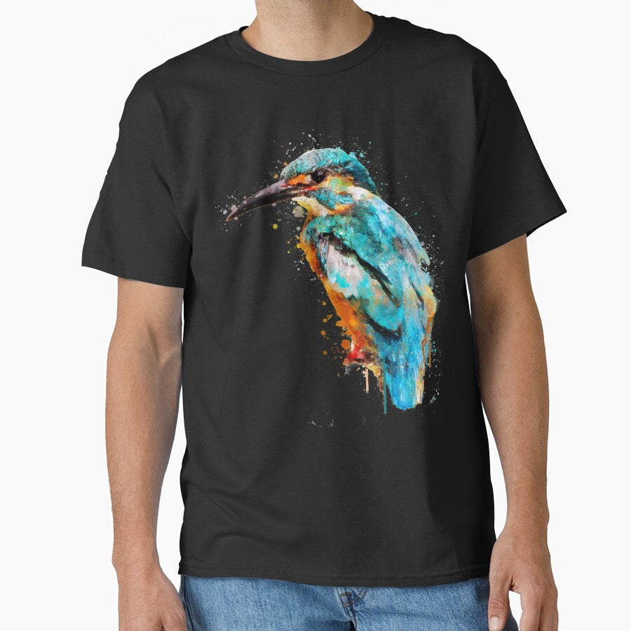 Dramabite Watercolor kingfisher by dramabite
