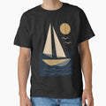Sail Away Minimal – Modern Nautical Geometric Art by MWSailingClub