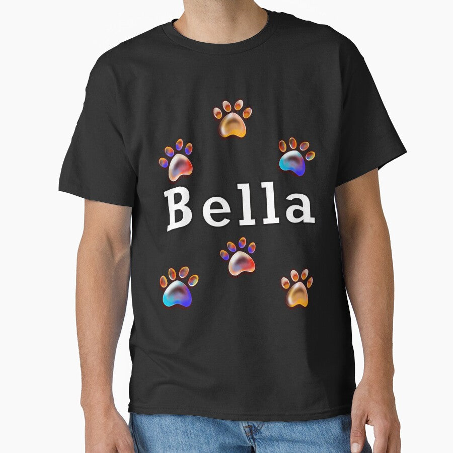 Bella Personalized Dog Gift: Luna Name Paw Print Design by Artonmytee