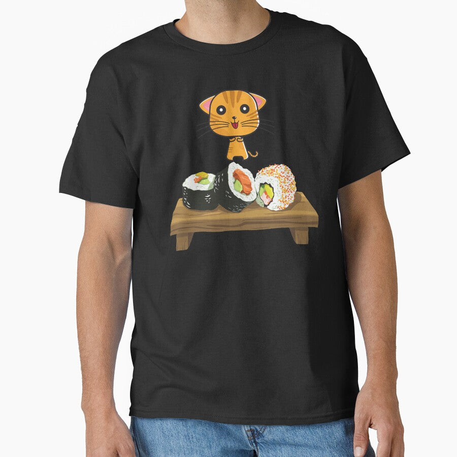 Cute cat craving Sushi by AGDesignstore