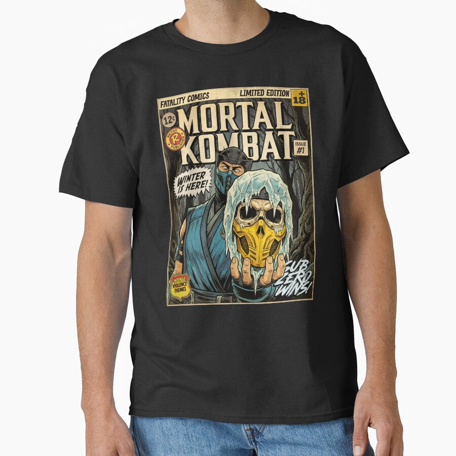 Mortal Kombat Sub Zero Fight Vintage Comic Cover Art by Back2Collage