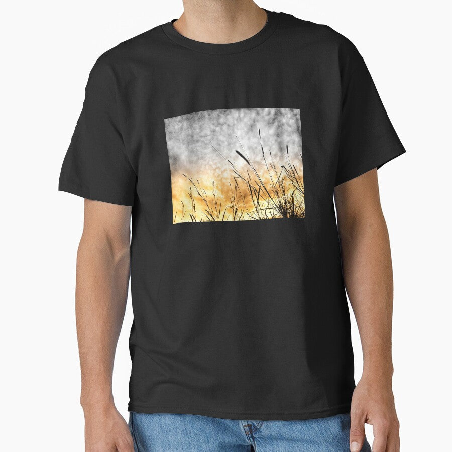 Soft Grunge Style Moody Sky Sunset and Countryside Wild Grass Naturecore Aesthetic by Beachy