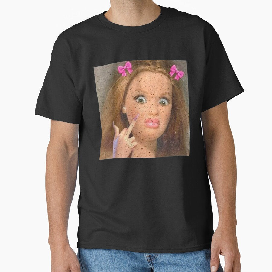 Sassy Doll Middle Finger Coquette Bow Pink Aesthetic Funny Girl Power by River Silva