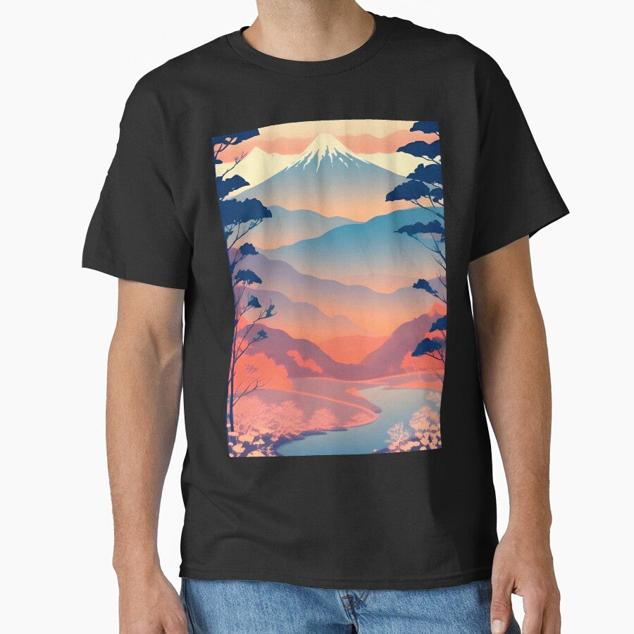Enhance Your Space with Our Beautiful Collection of Minimalist Japanese Landscape Prints by supeart