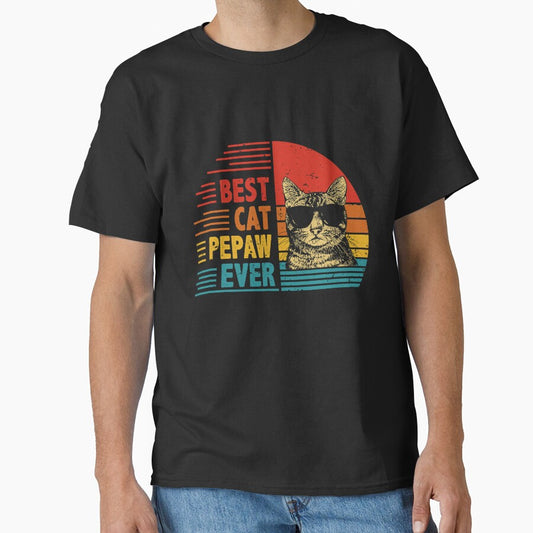 Vintage Retro Best Cat Pepaw Ever Funny Cat Lover Father's Day Gift by EdwinaEmmanoiCo