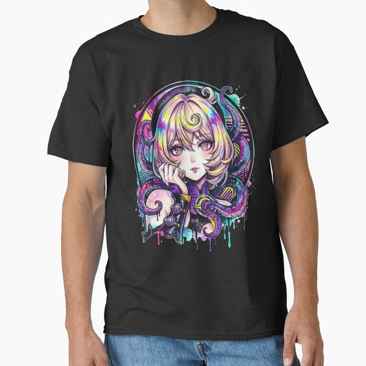 Zenless Zone Zero Yidhari Murphy Puffy Sleeves Black Shorts Vaporwave by Senpaiwaves