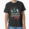 Making Spirits Bright For Christmas Haunted Ghosts, Funny Xmas Gift by wendywildartt