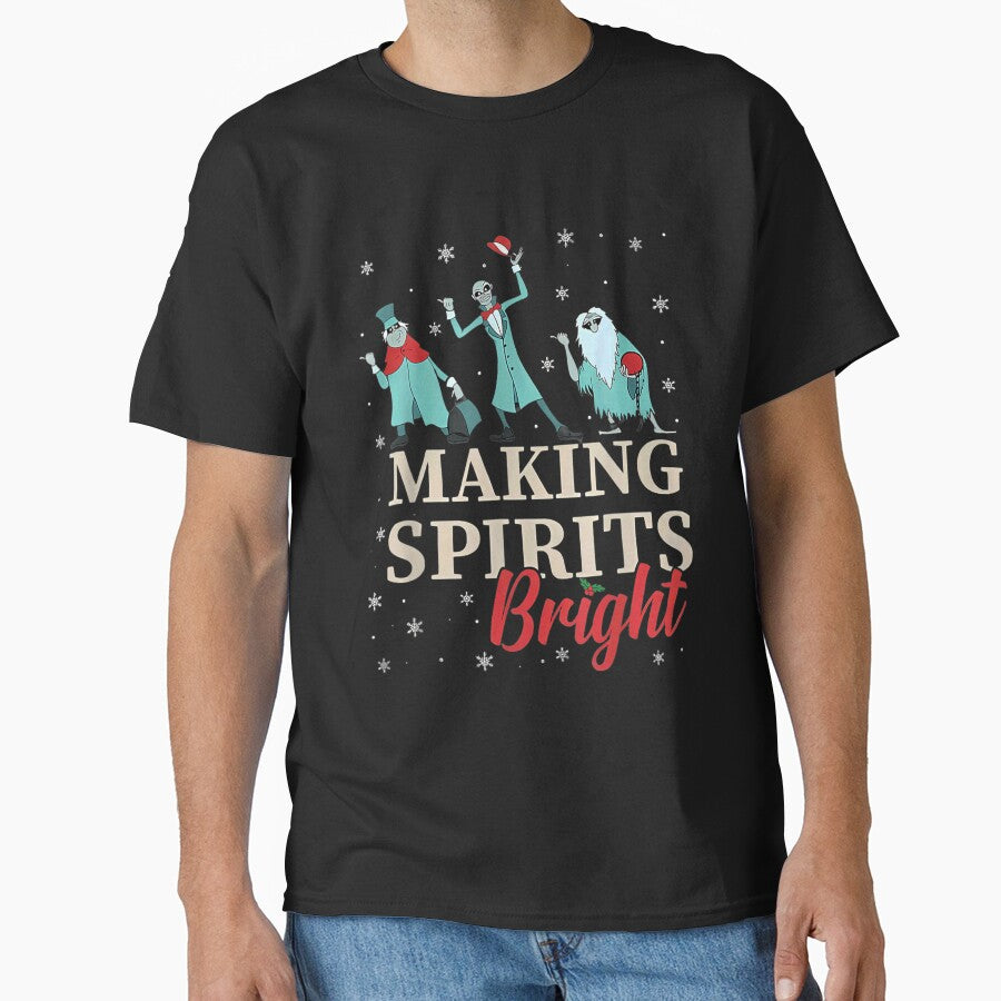 Making Spirits Bright For Christmas Haunted Ghosts, Funny Xmas Gift by wendywildartt