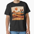 Boho Mountain Landscape Golden Ginger Hues Sunrise Abstract by DEC02