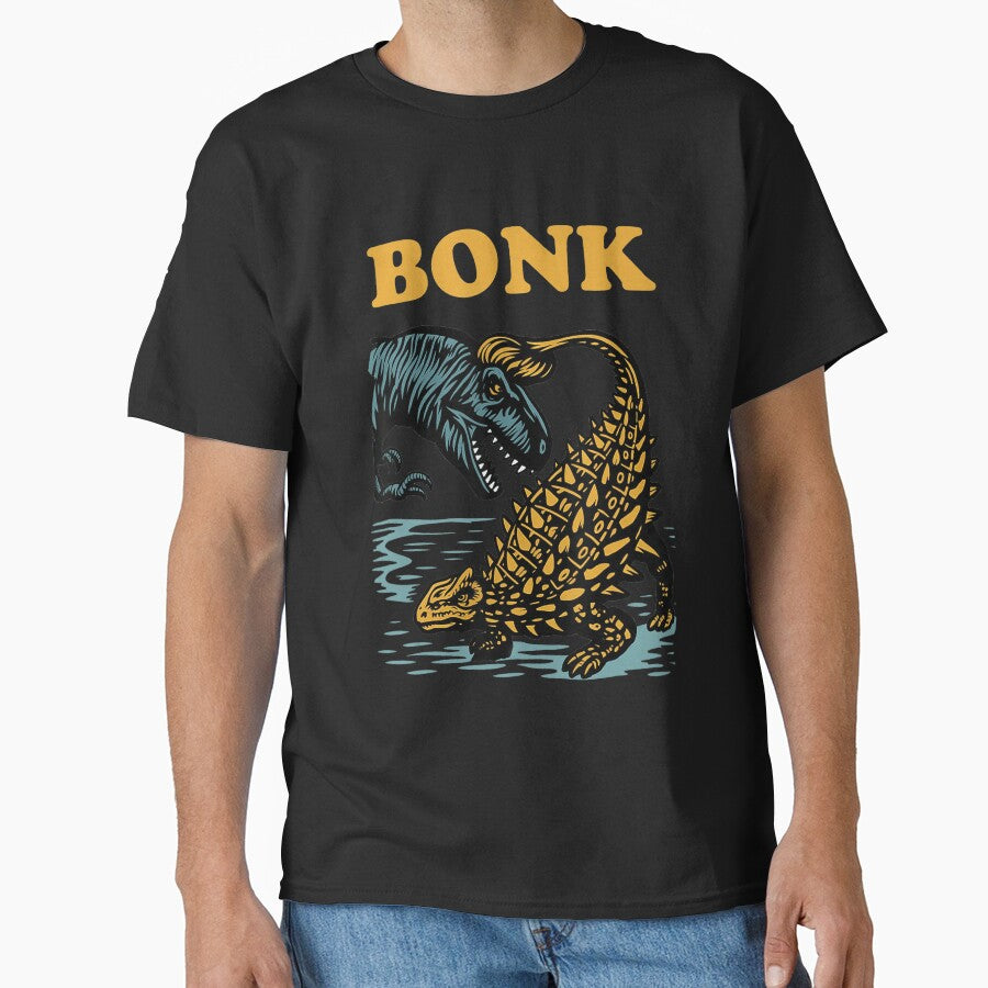 Funny Dinosaur Bonk Poster For Paleontology Fans, Gift For Dinosaur Lovers by fingasculcuw