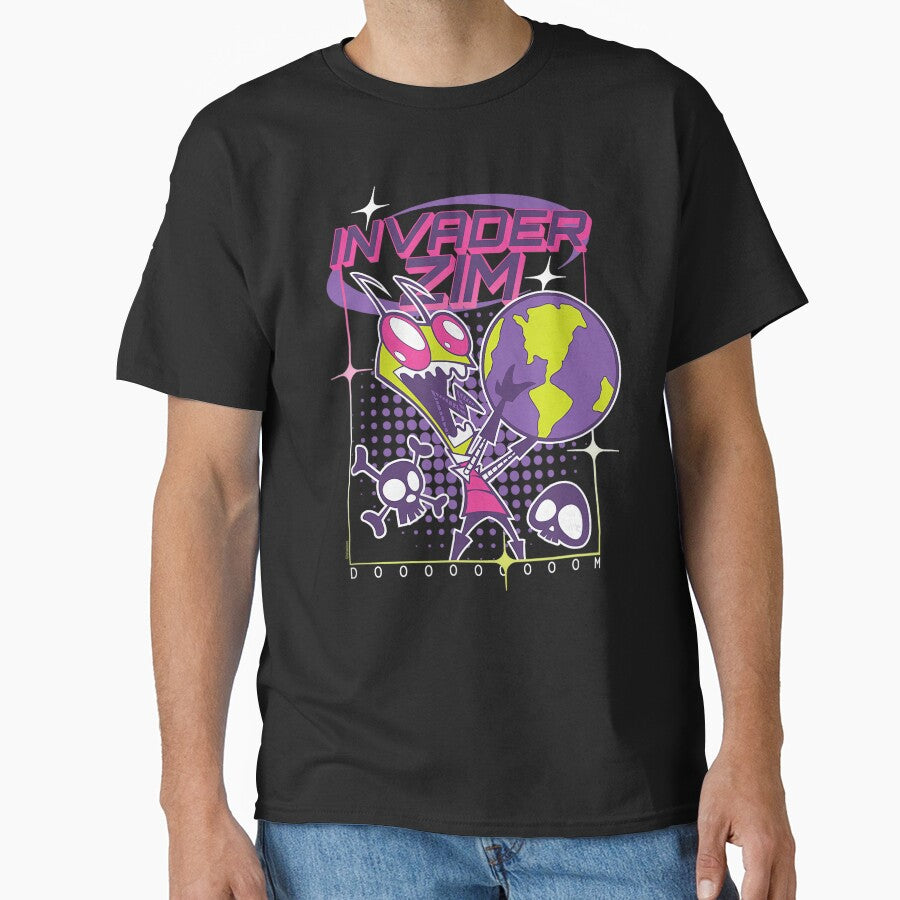 Invader Zim Retro Sci Fi Cartoon Graphic Design by layprotuninec