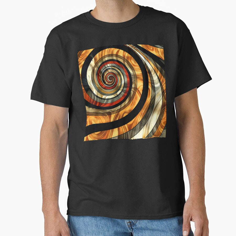 Boho Caramel and Earth Tones Hues Swirling Abstract by DEC02