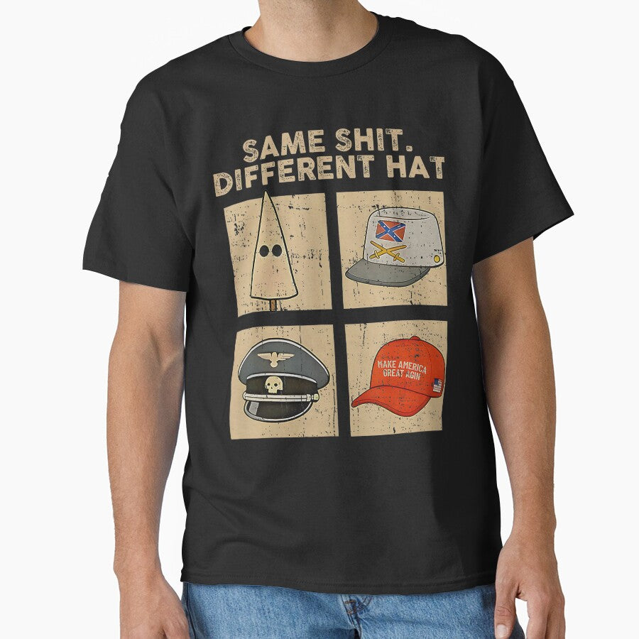 Same Shit Different Hat Retro Vintage Funny Jokes Men Women by Miwy