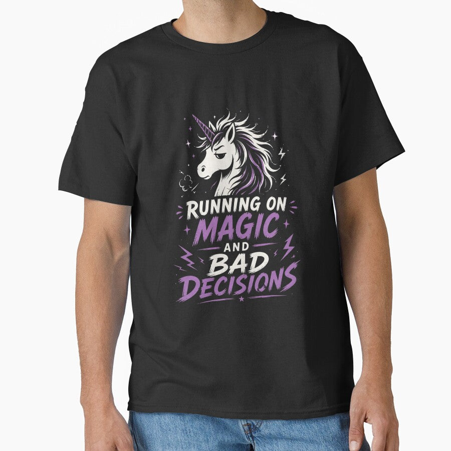 Running on Magic and Bad Decisions – Unicorn Humor Color by CtrlAltLaugh