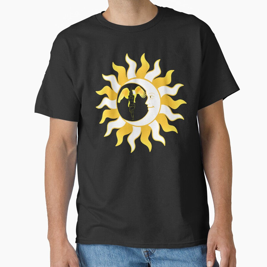 Yoga Eagle Pose With Sun And Moon by TeesFashion