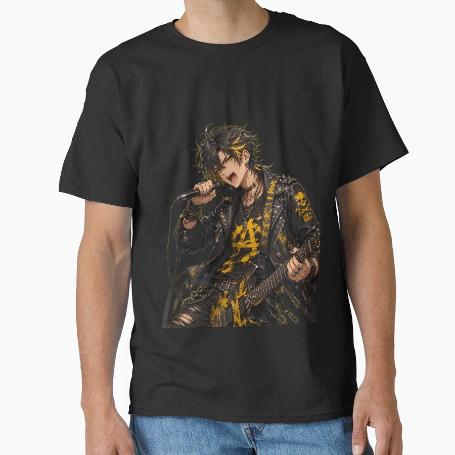 Anime Rockstar Boy Punk Concert Streetwear Graphic Design by Studio Atharv