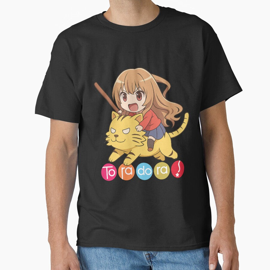 Taiga Aisaka Chibi Riding Tiger – Toradora! Cute Anime Design by 32BlackRoses